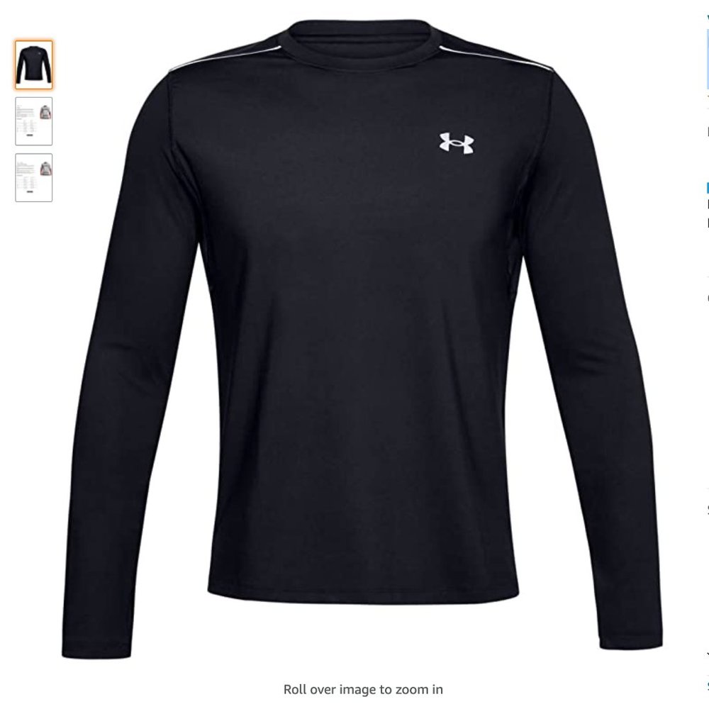 NWT - Under Armour Men's Empowered Long-Sleeved Crew - Black - Large